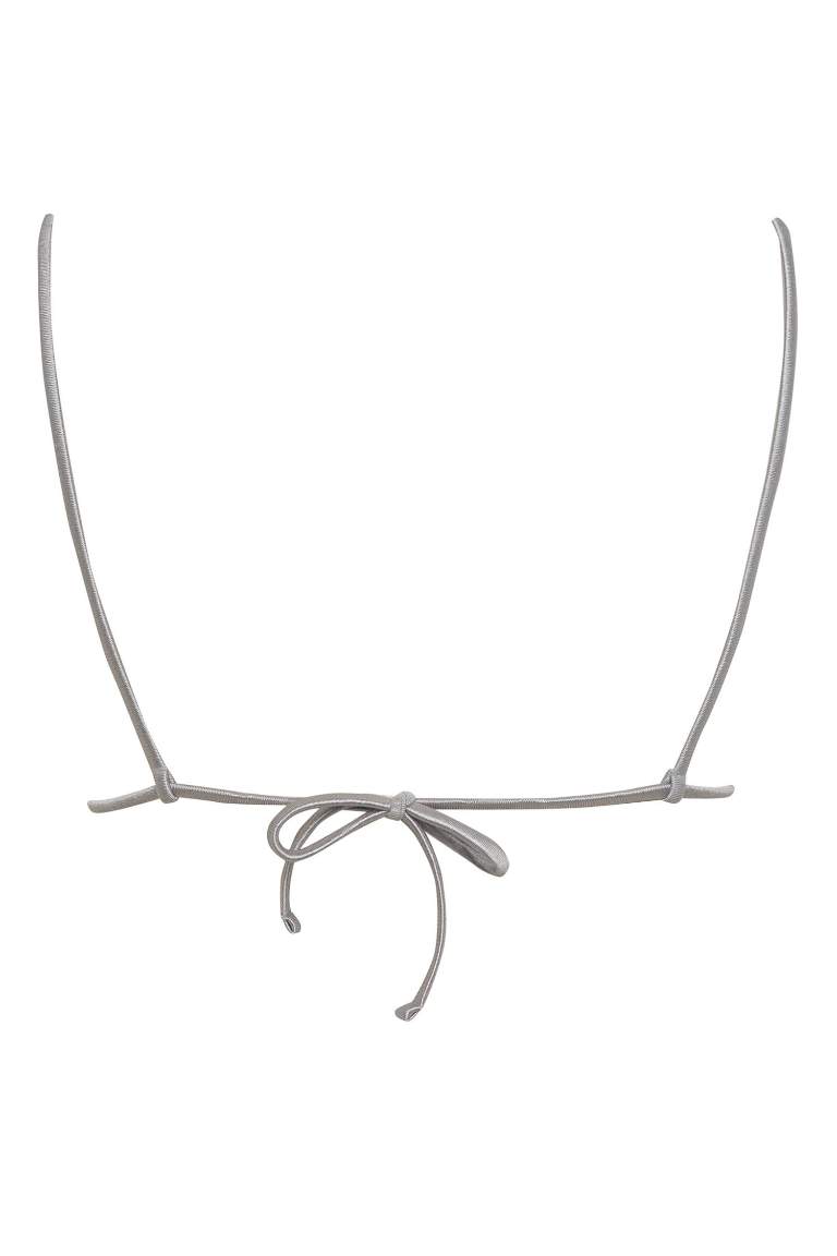 Afra x DeFacto Satin Triangle Bikini Top