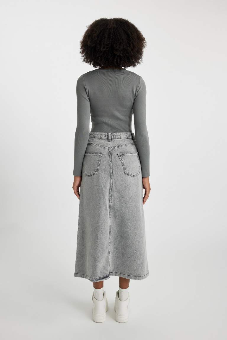 Grey Woman A Cut Skirt 3037467 | DeFacto