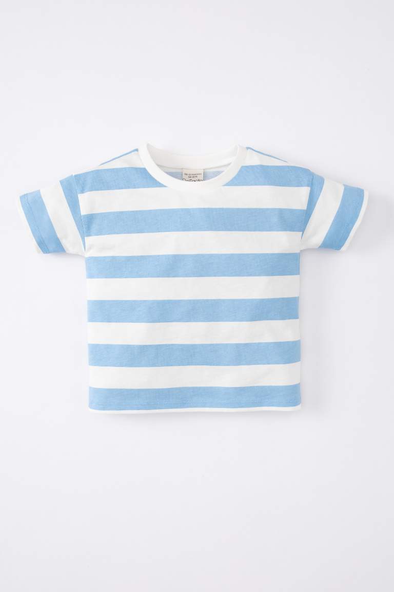 Baby Boy Crew Neck Striped T-Shirt