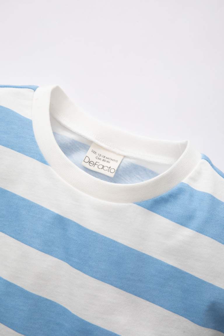 Baby Boy Crew Neck Striped T-Shirt