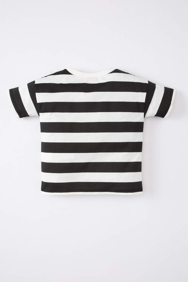 Baby Boy Crew Neck Striped Short Sleeve T-Shirt