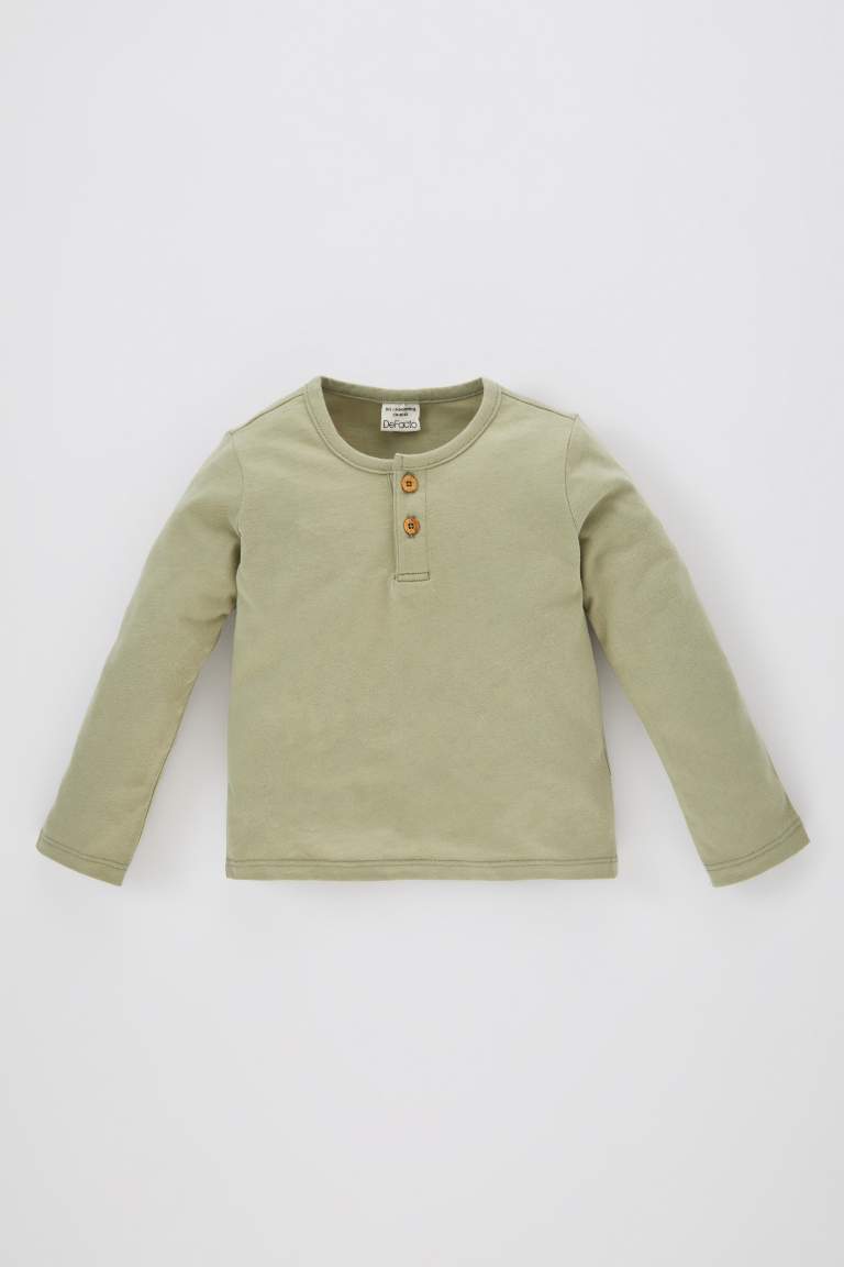 Baby Boy Buttoned Collar T-Shirt