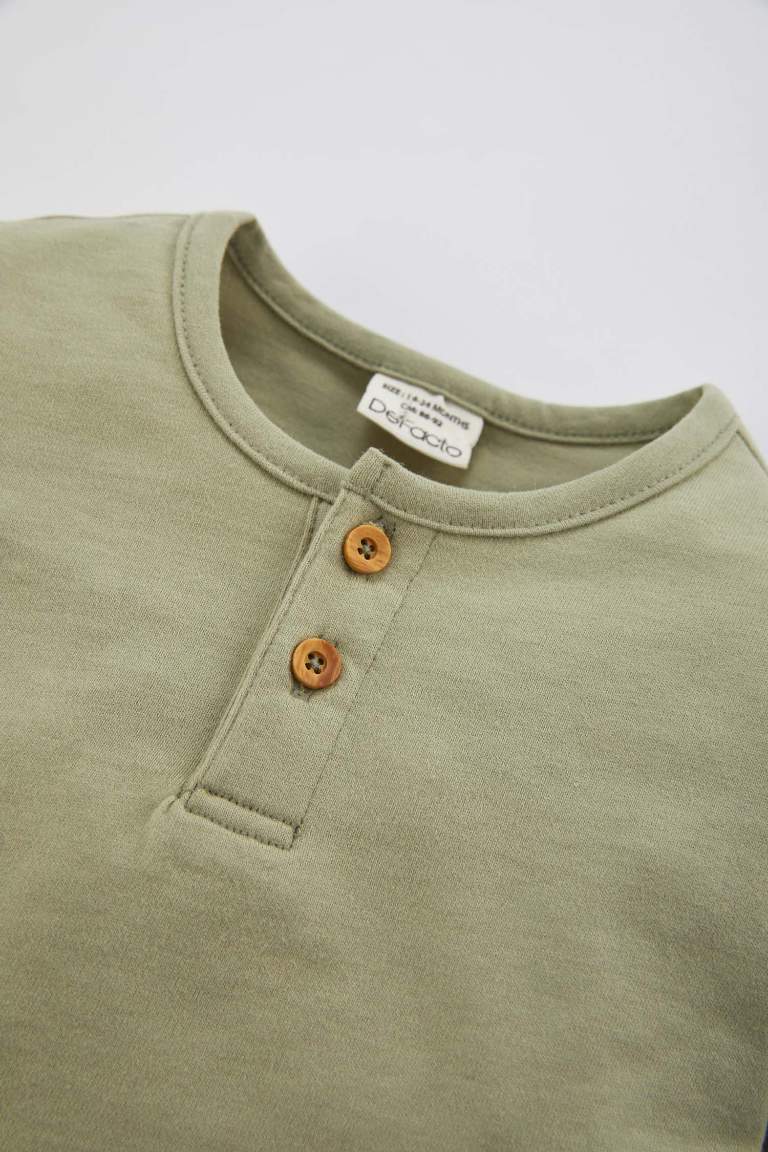 Baby Boy Buttoned Collar T-Shirt