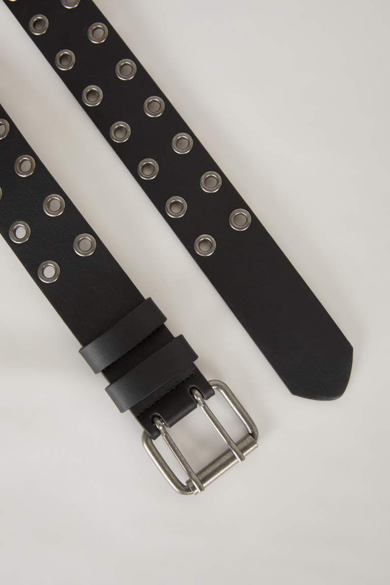 Man Faux Leather Jean Belt