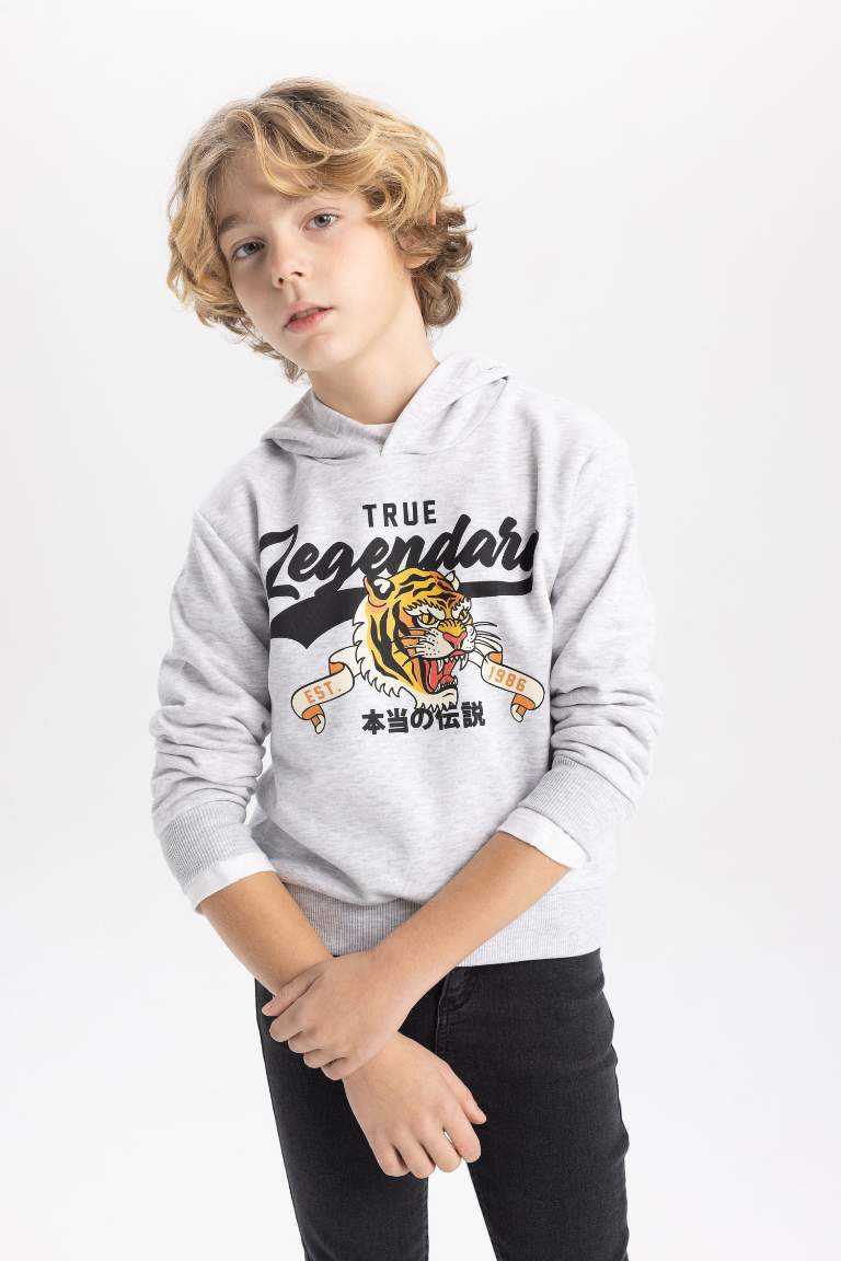 Sweatshirt à Capuche Coupe Régulière Pour Garçon