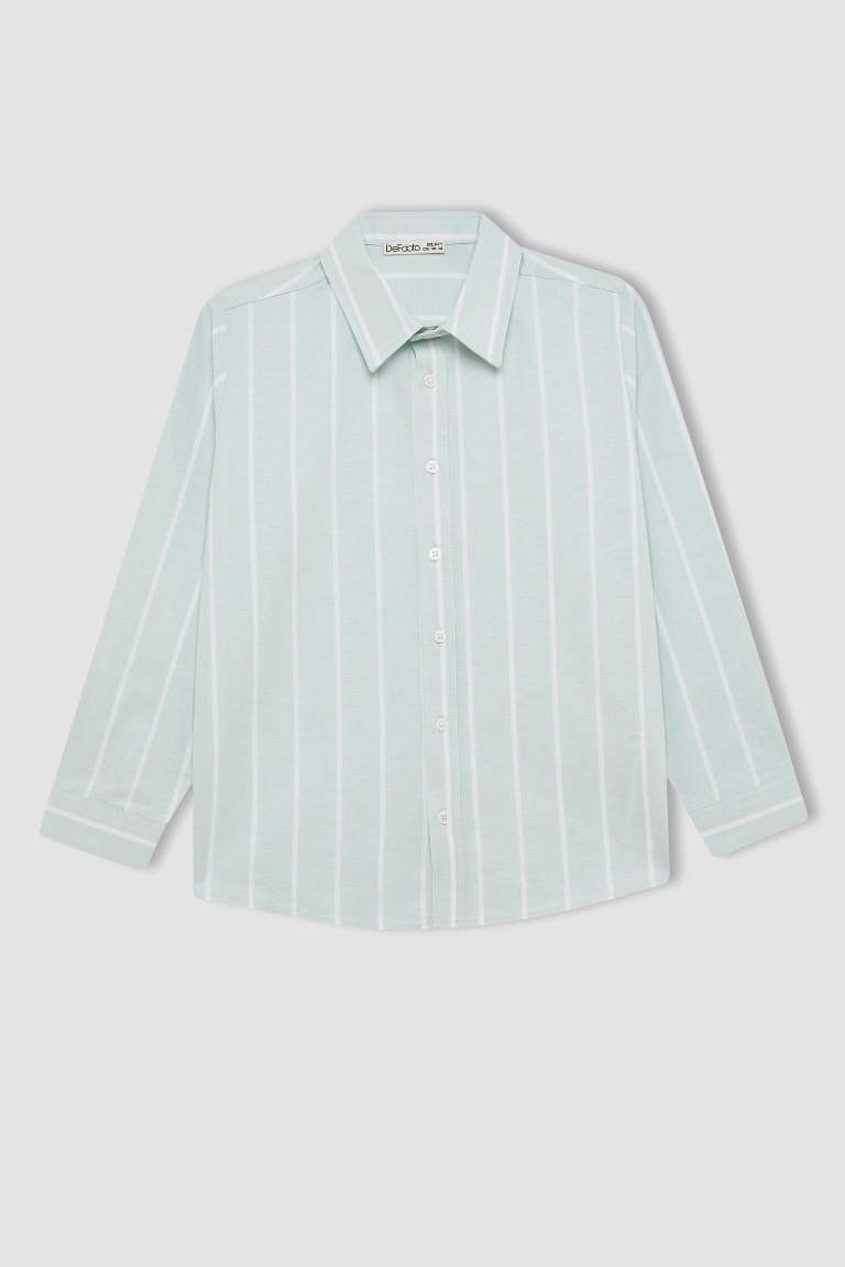 Chemise Oxford coupe régulière à Manches Longues Pour Garçon