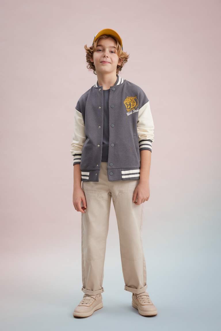 Boy Loose Fit Gabardine Trousers