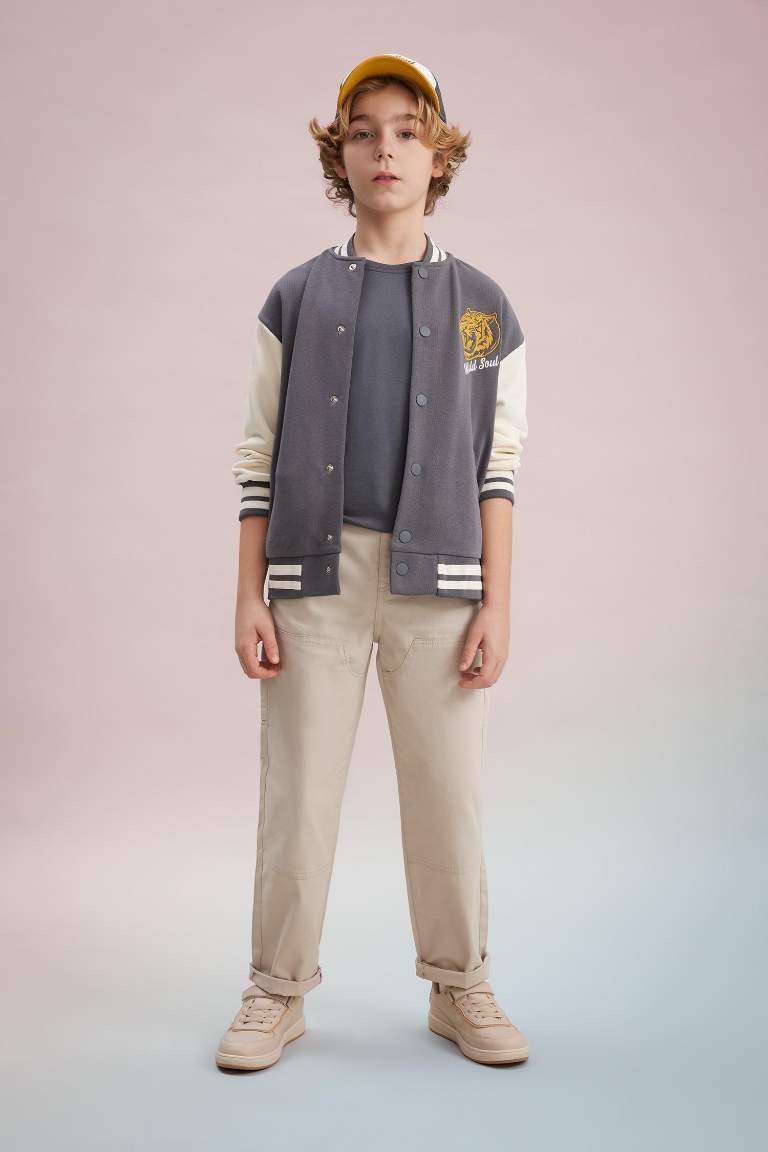 Boy Loose Fit Gabardine Trousers