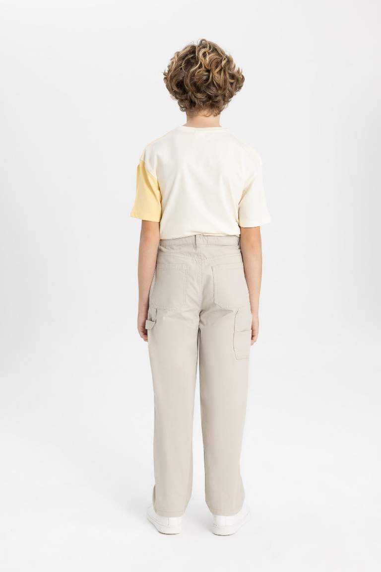 Boy Loose Fit Gabardine Trousers