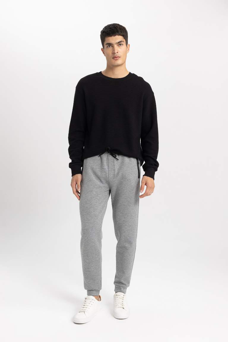 Slim Fit Rib Hem Sweatpants