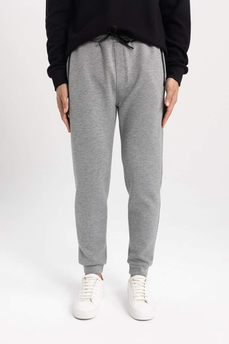 Slim Fit Rib Hem Sweatpants