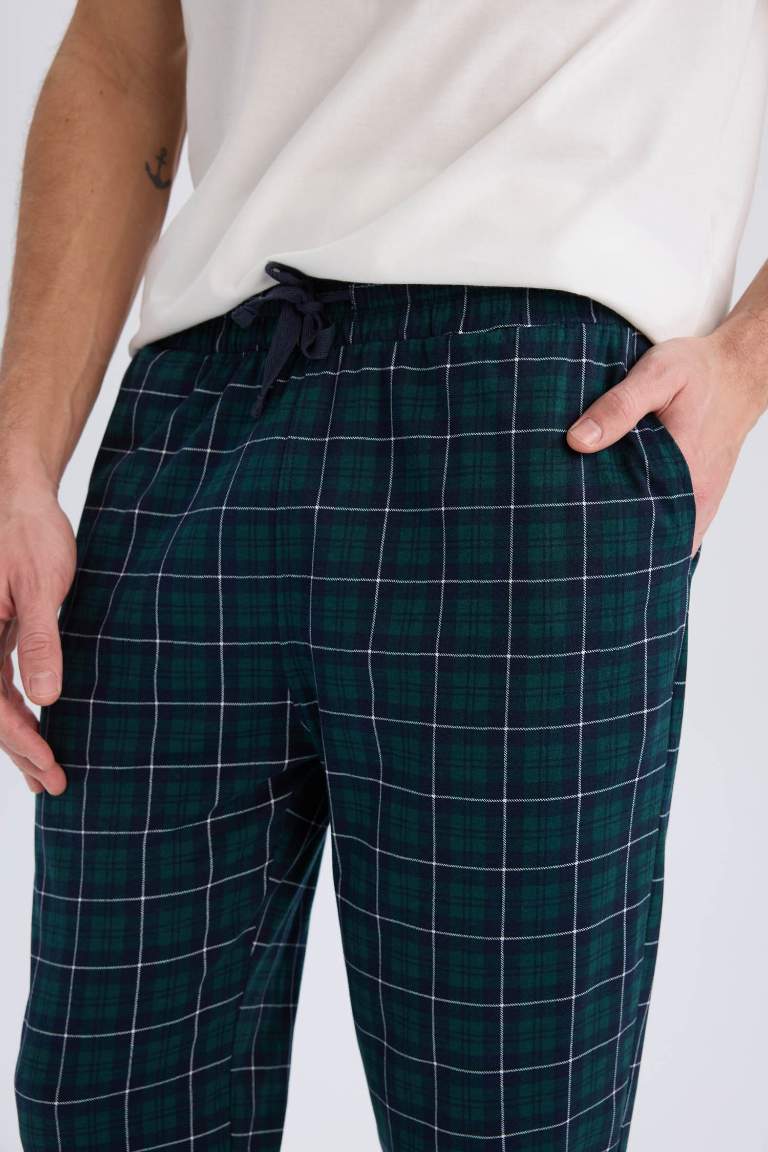 Regular Fit Plaid Knitted Bottoms