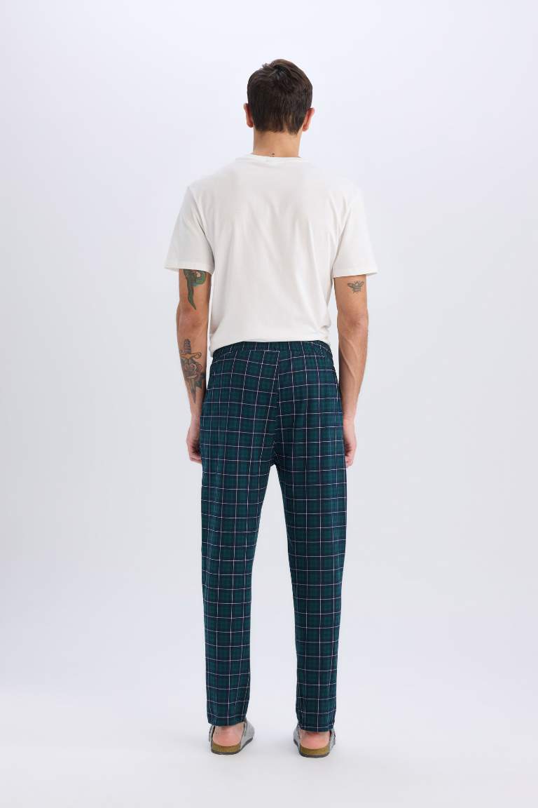 Regular Fit Plaid Knitted Bottoms