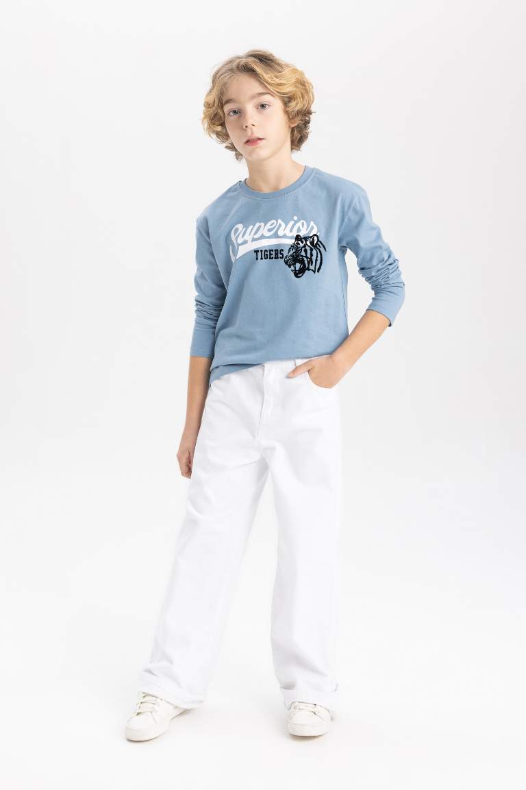 Boy Crew Neck Printed Long Sleeve T-Shirt