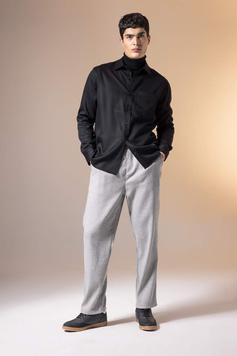 Relax Fit Regular Hem Trousers