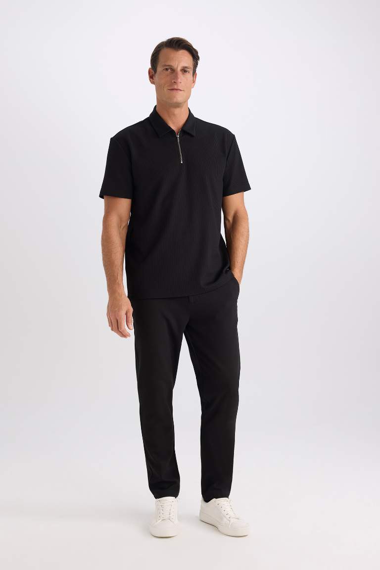 Regular Fit Pleat Polo T-Shirt