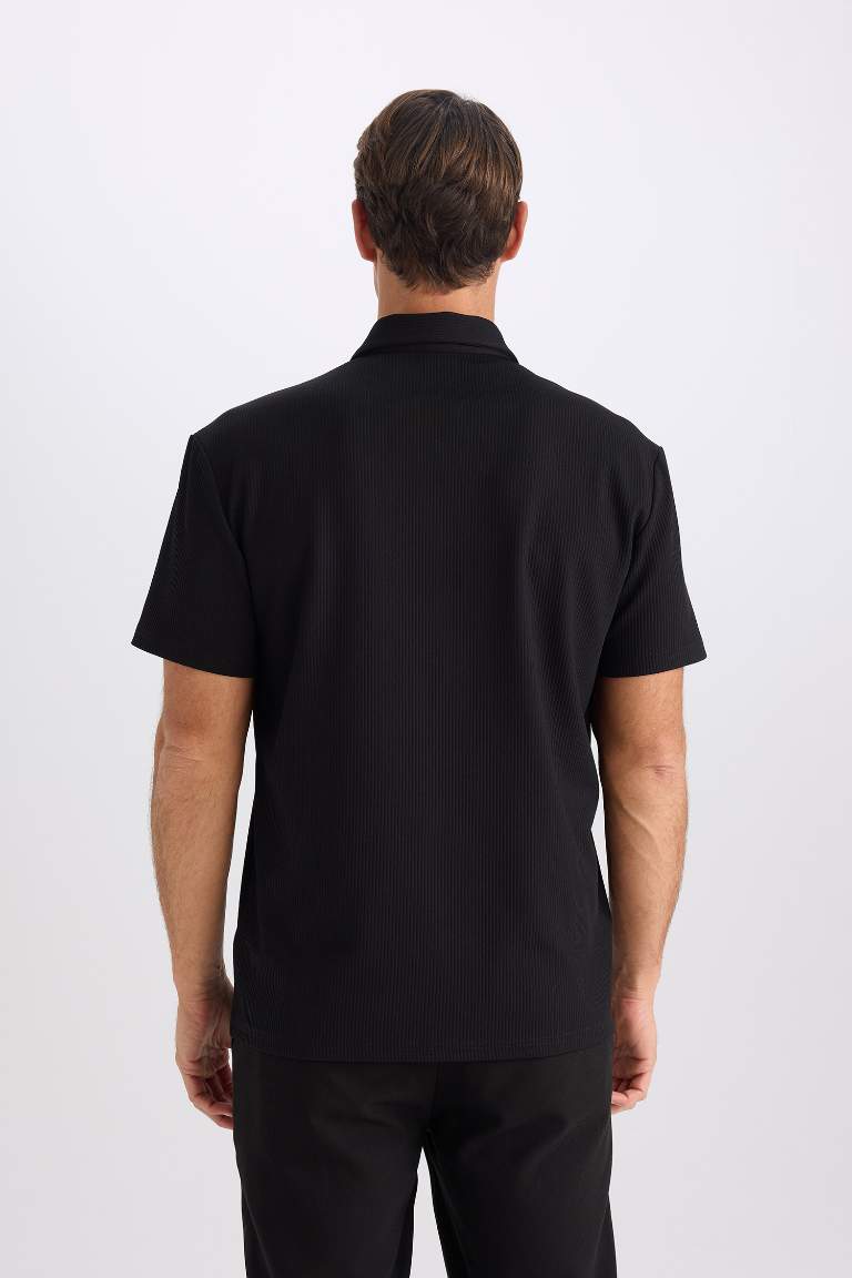 Regular Fit Pleat Polo T-Shirt