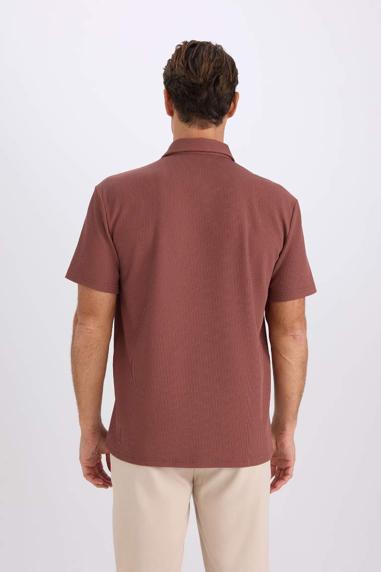 Regular Fit Pleat Polo T-Shirt