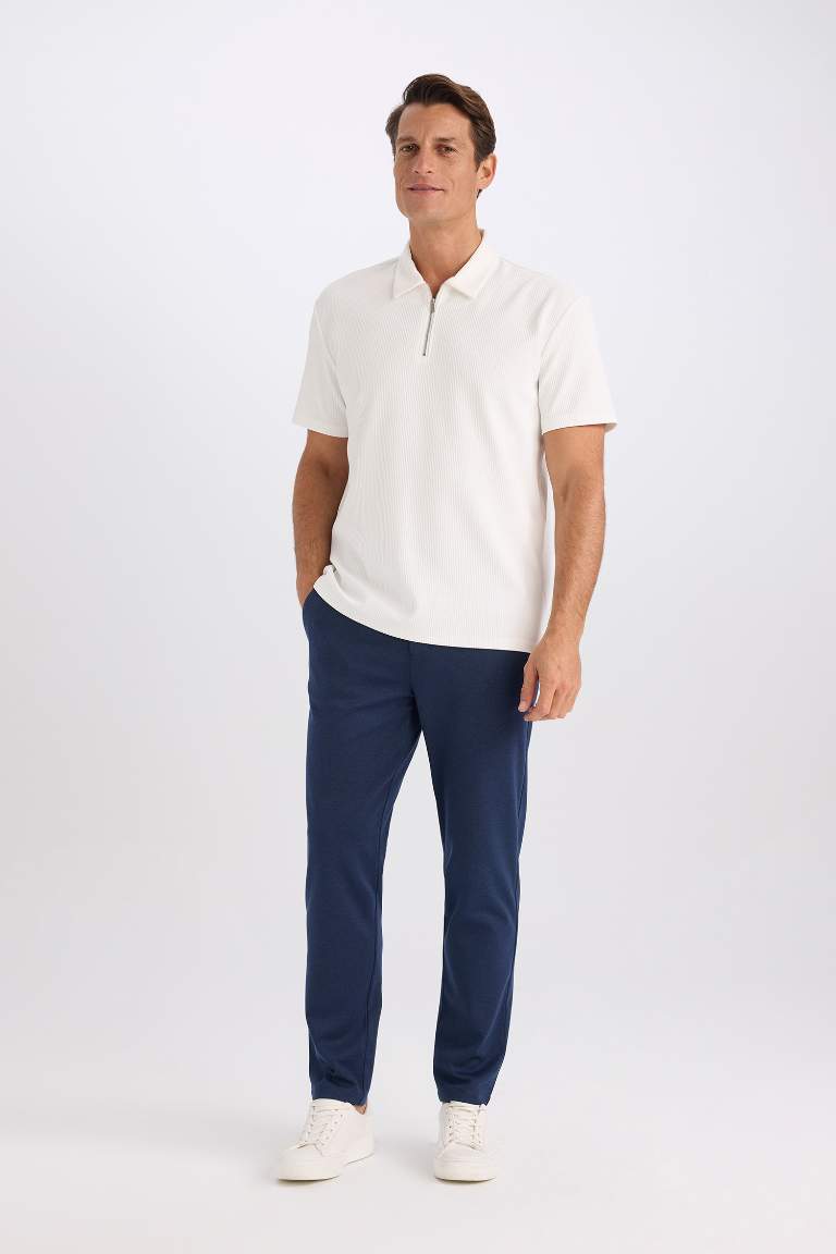 Regular Fit Pleat Polo T-Shirt