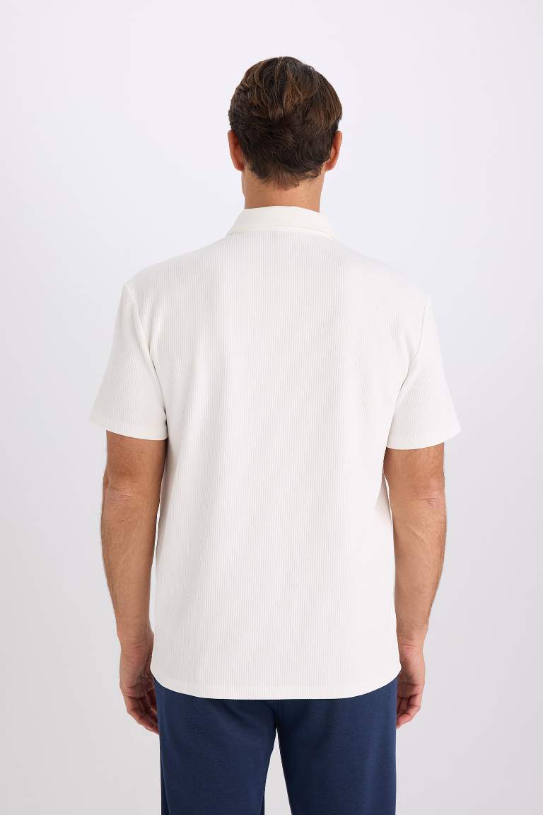 Regular Fit Pleat Polo T-Shirt