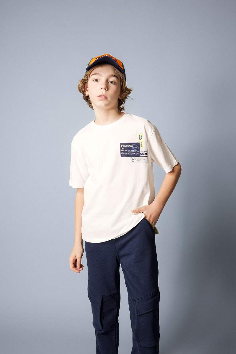 Boy Crew Neck Printed Short Sleeve T-Shirt