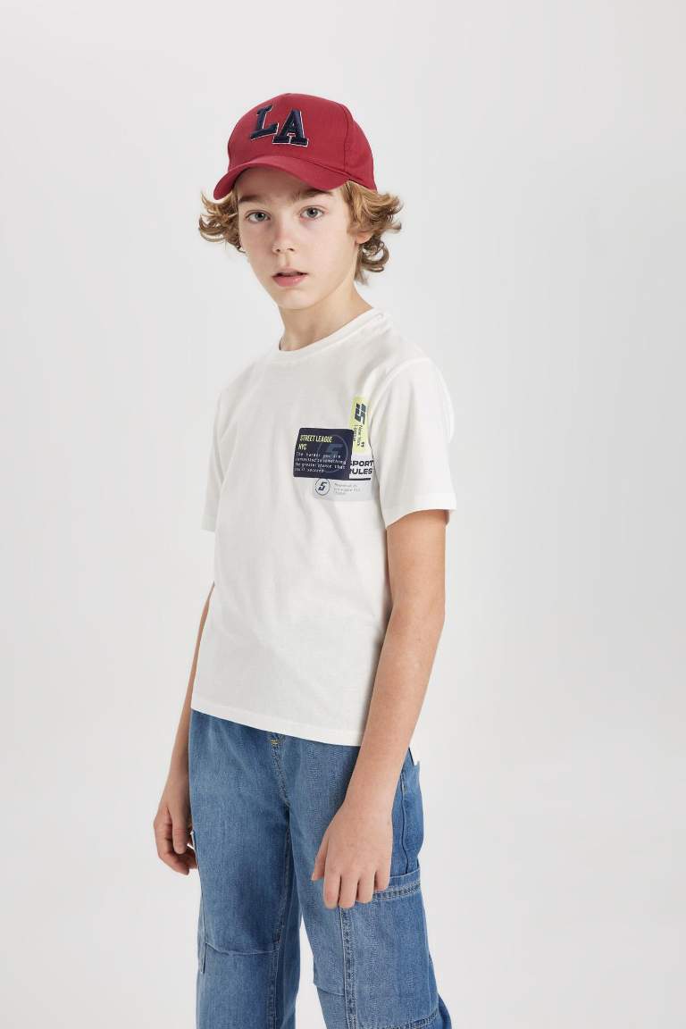 Boy Crew Neck Printed Short Sleeve T-Shirt