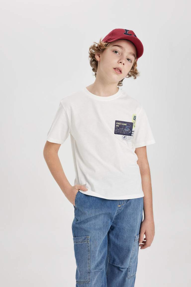 Boy Crew Neck Printed Short Sleeve T-Shirt