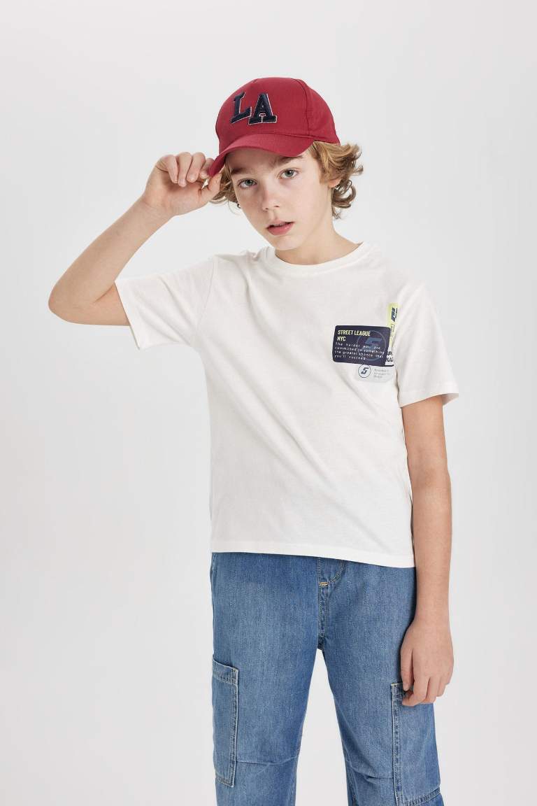 Boy Crew Neck Printed Short Sleeve T-Shirt