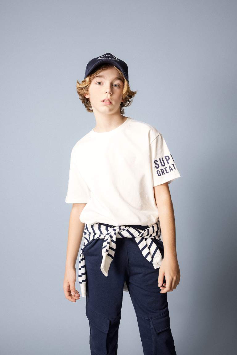 Boy Crew Neck Printed Short Sleeve T-Shirt