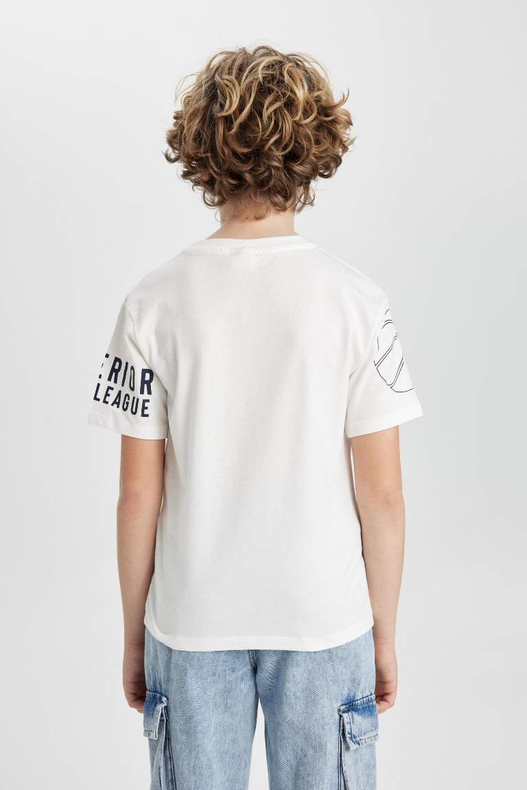 Boy Crew Neck Printed Short Sleeve T-Shirt