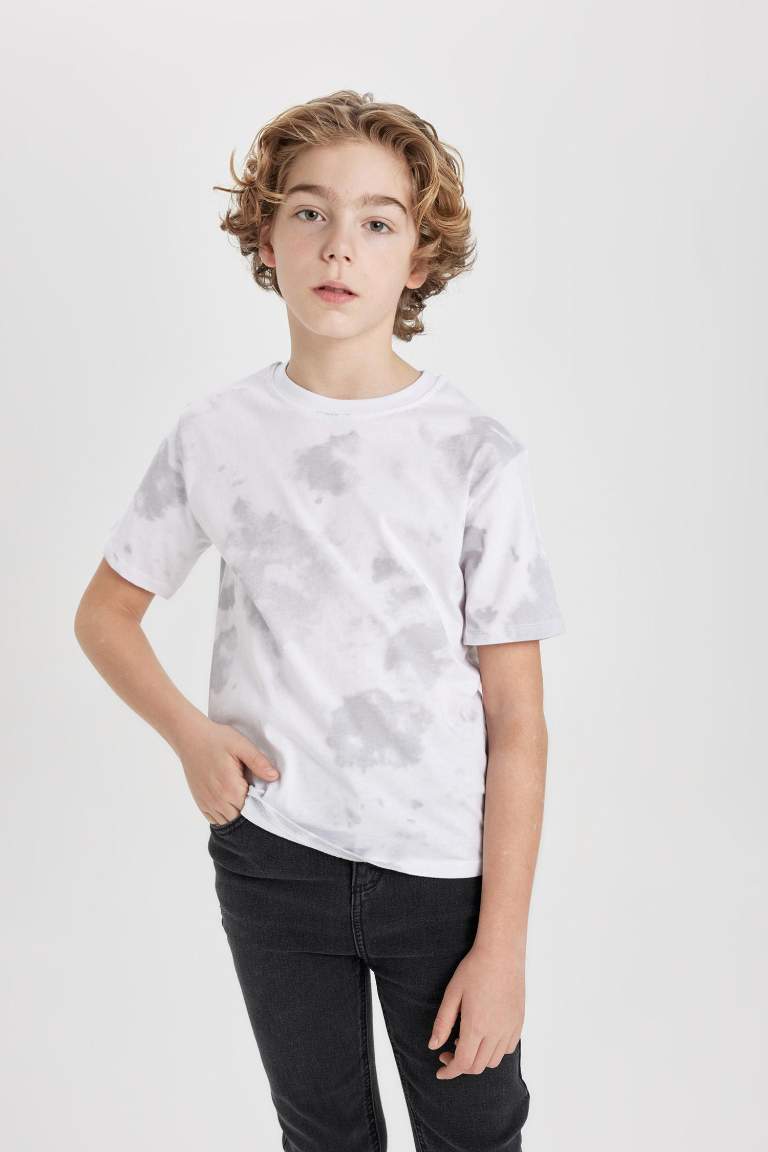 Boy Crew Neck Printed Patterned T-Shirt