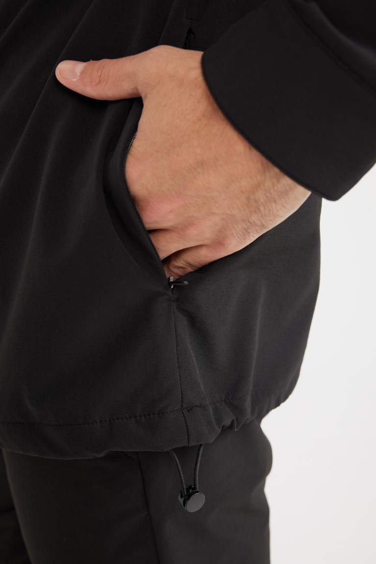 Regular Fit Polo Yaka Çıtçıt Kapamalı Cepli Teknik Gömlek Ceket