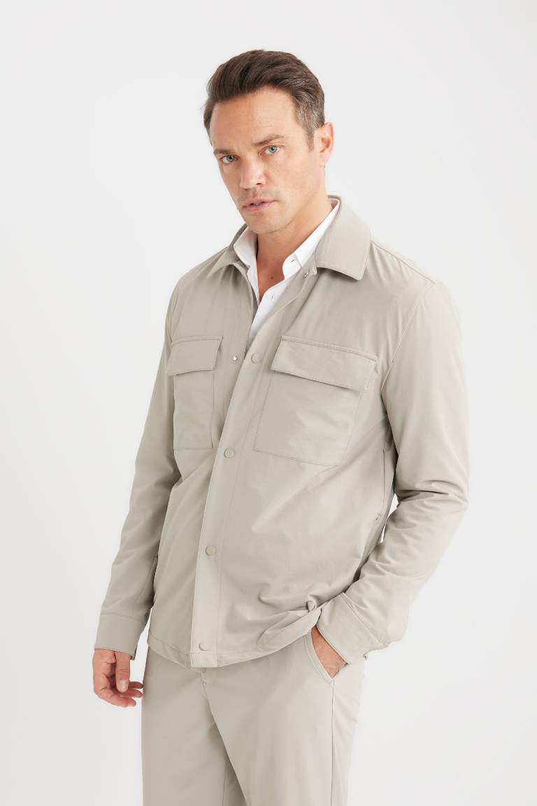 Veste-chemise à col polo Coupe régulière