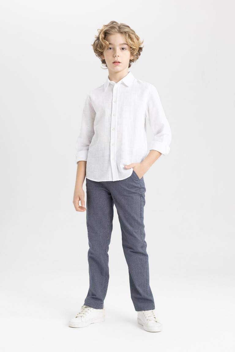 Boy Regular Fit Standard Leg Twill Trousers