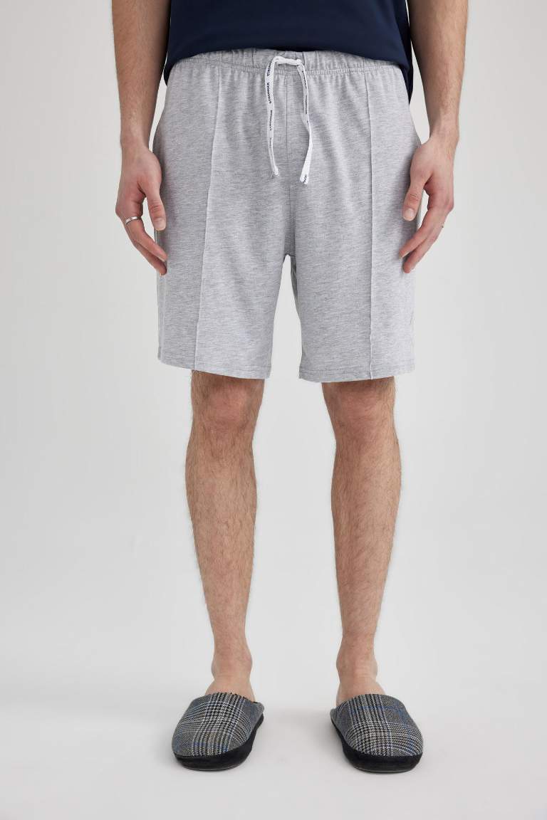Regular Fit Cepli Şort Pijama Altı