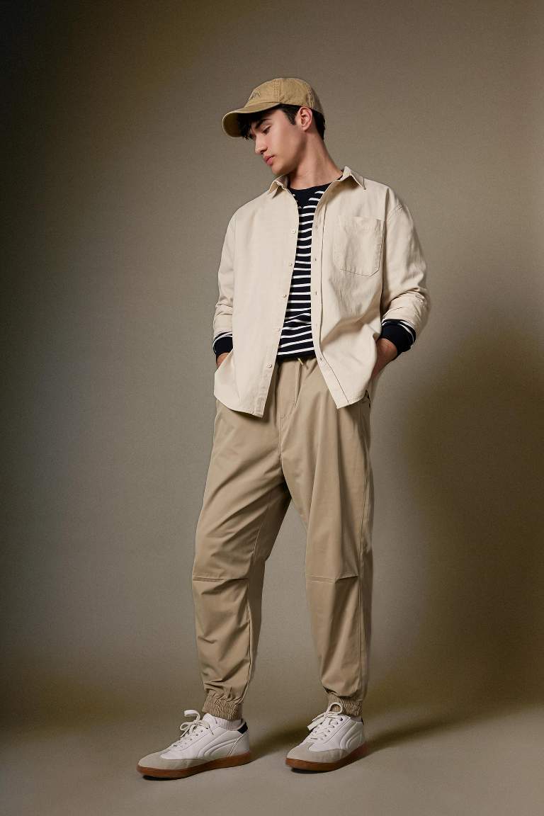 Regular Jogger Regular Hem Gabardine Trousers