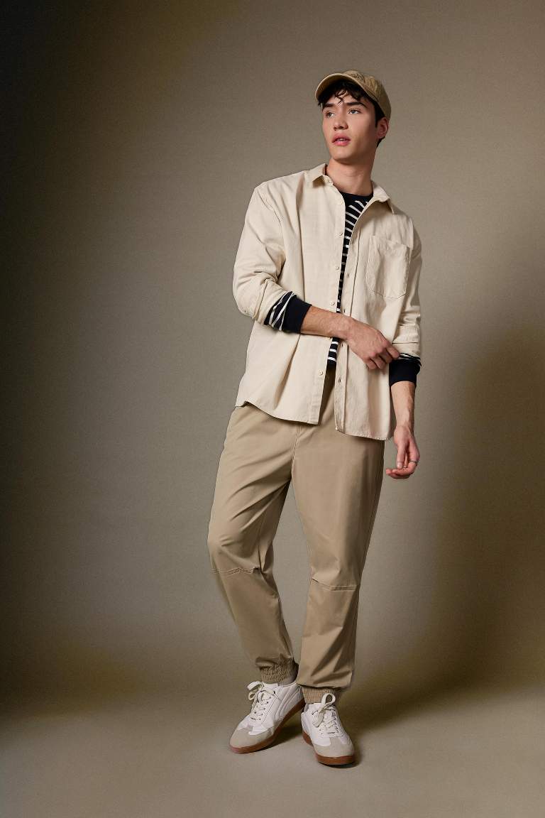 Regular Jogger Regular Hem Gabardine Trousers