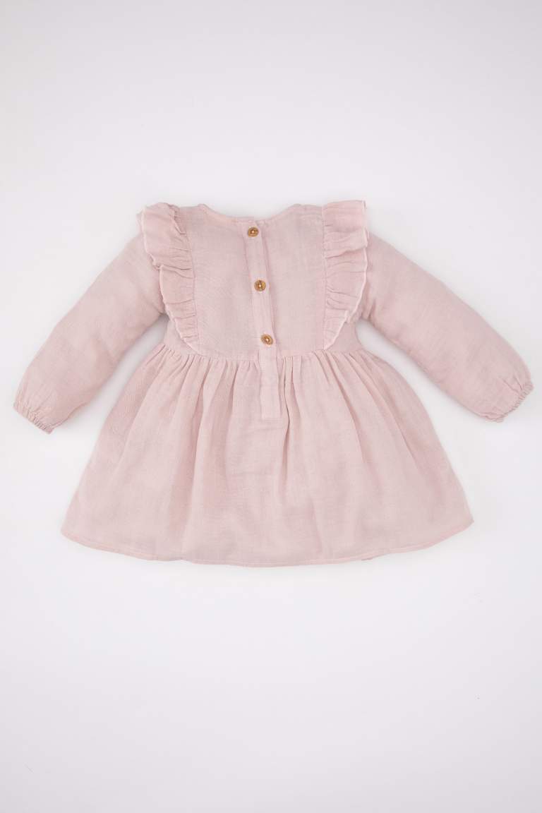 Robe Mousseline à Manches Longues pour Bébé Fille