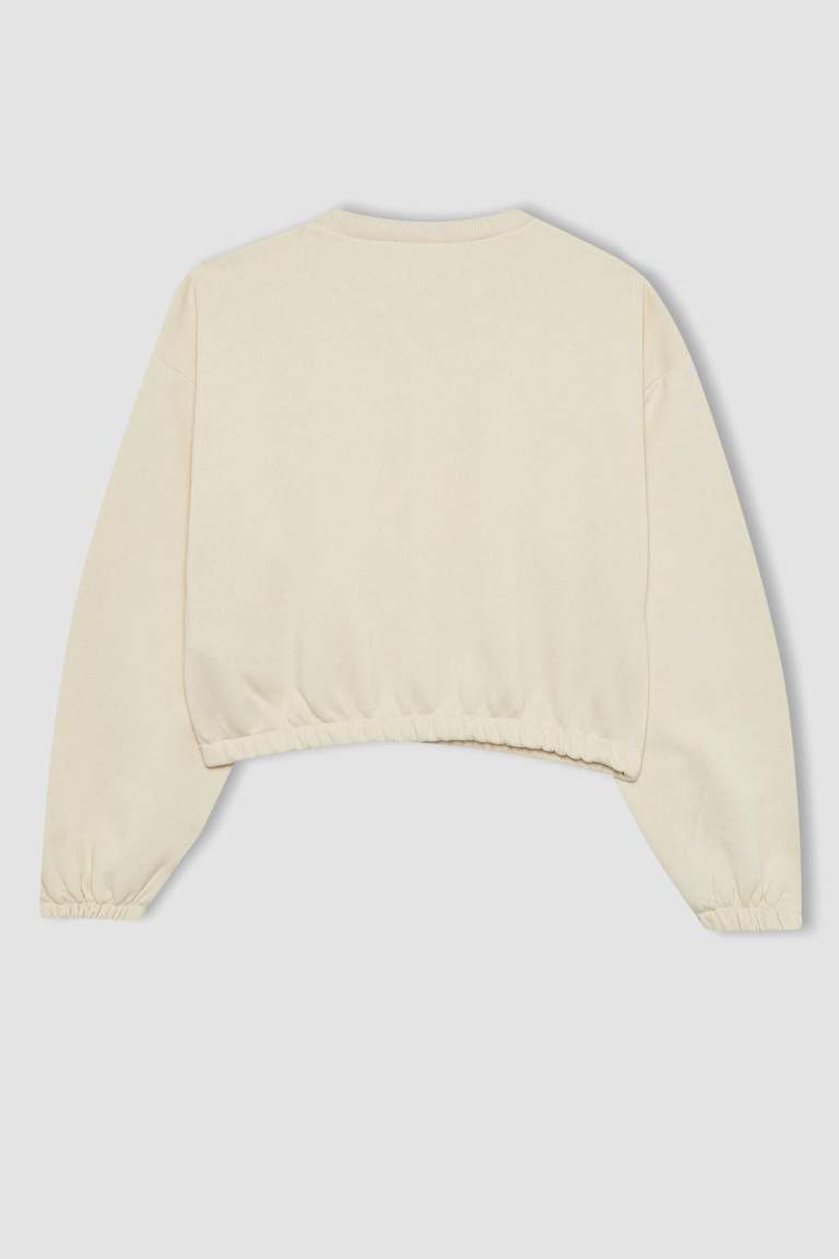 Girl Crew Neck Basic Sweatshirt