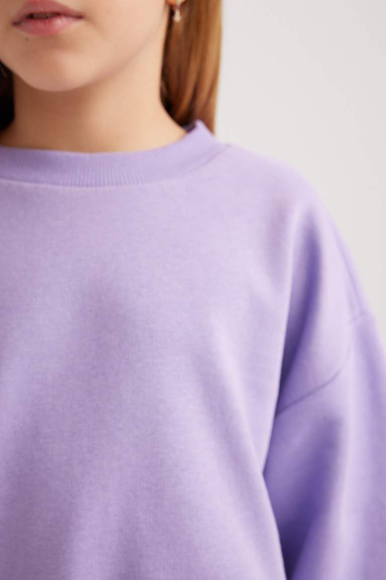 Girl Crew Neck Basic Sweatshirt