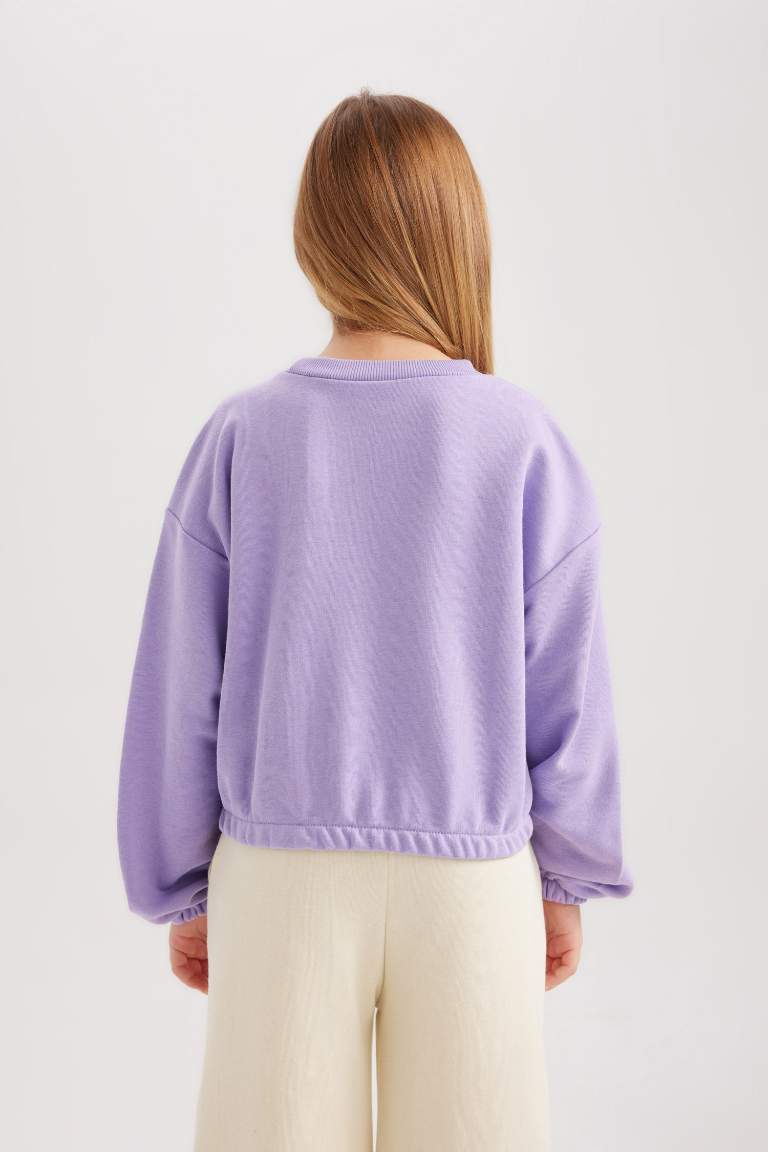 Girl Crew Neck Basic Sweatshirt