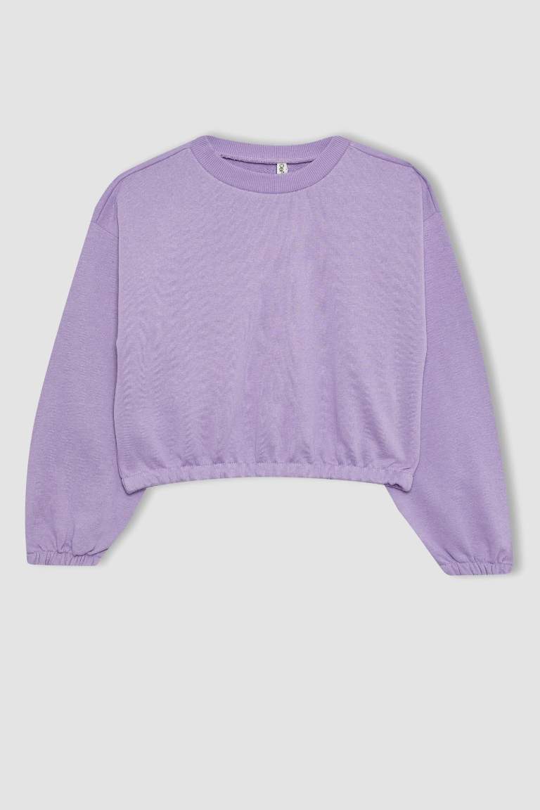 Girl Crew Neck Basic Sweatshirt