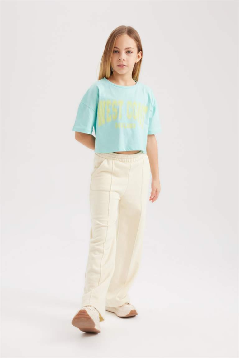 Girl 2 Piece Short Sleeve Crop T-Shirt