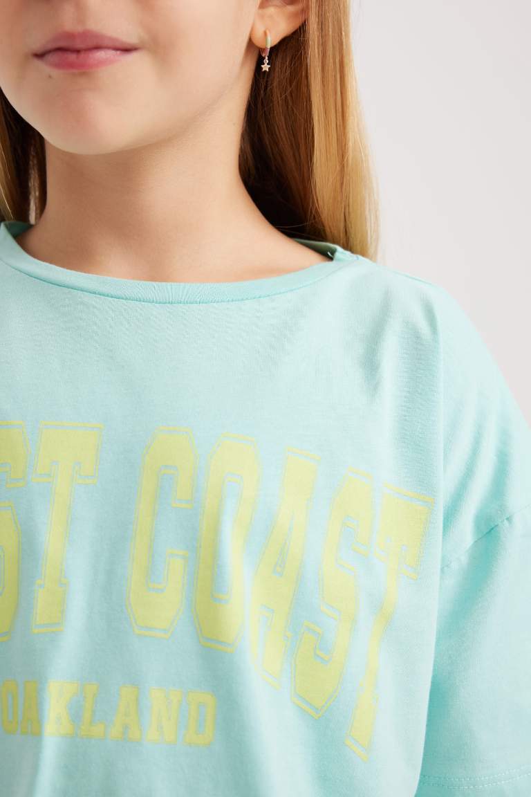 Girl 2 Piece Short Sleeve Crop T-Shirt