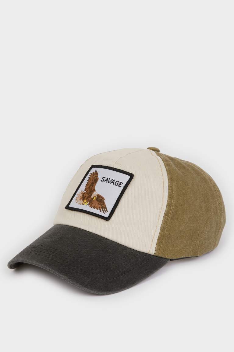 Man Label Printed Woven Baseball Basketball Cap