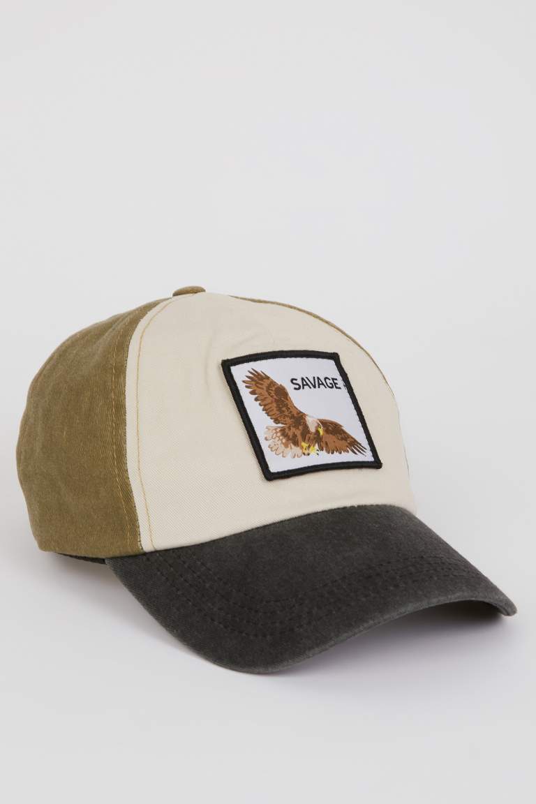 Man Label Printed Woven Baseball Basketball Cap