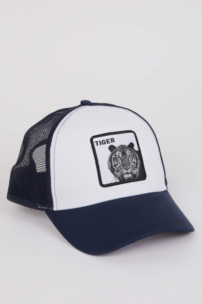 Man Label Printed Woven Baseball Basketball Cap