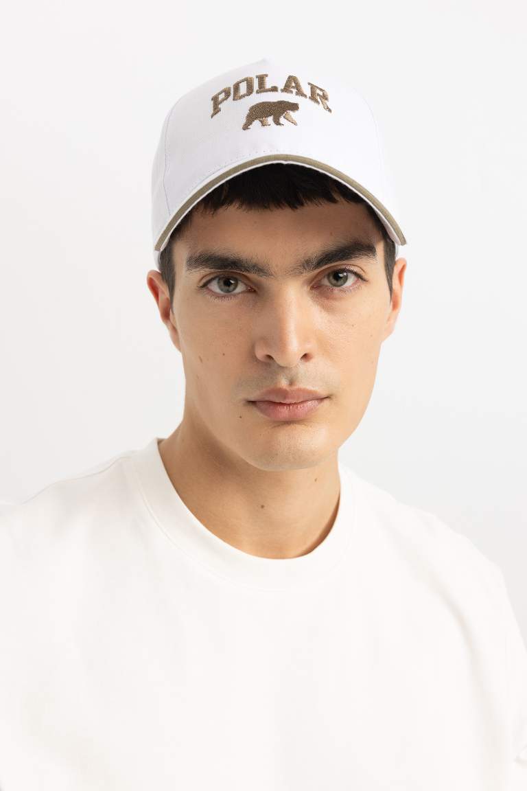 Man Gabardine Embroidered Hat