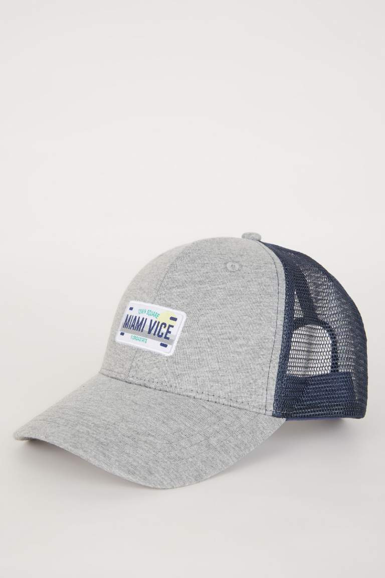 Man Label Printed Baseball and Basketball Cap