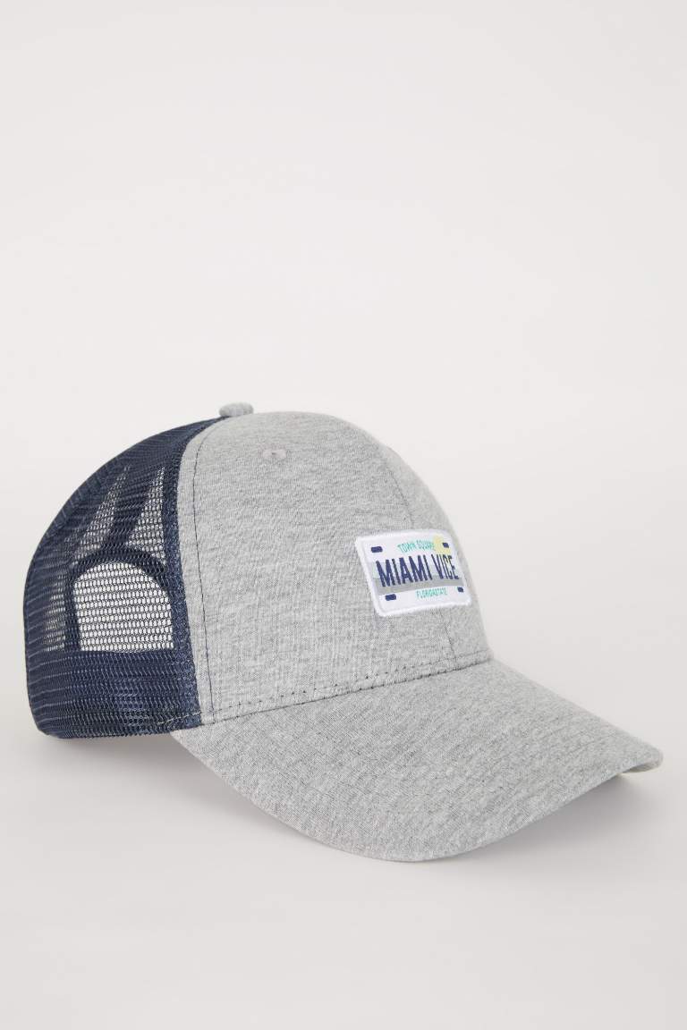 Man Label Printed Baseball and Basketball Cap